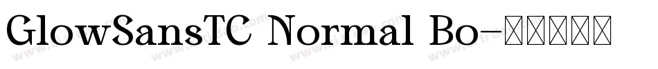 GlowSansTC Normal Bo字体转换